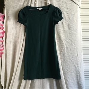 Banana Republic Wool Green Puff-Sleeve Dress XS